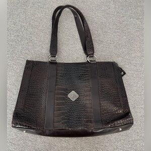 Coldwater Creek Brown Textured Tote Bag